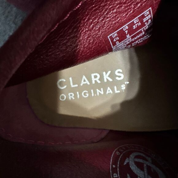 Clarks Original Wallabee boots in deep pink suede size 7 - Picture 8 of 10